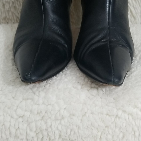 Manolos Blahnik leather knee high boots lace up - Picture 4 of 10